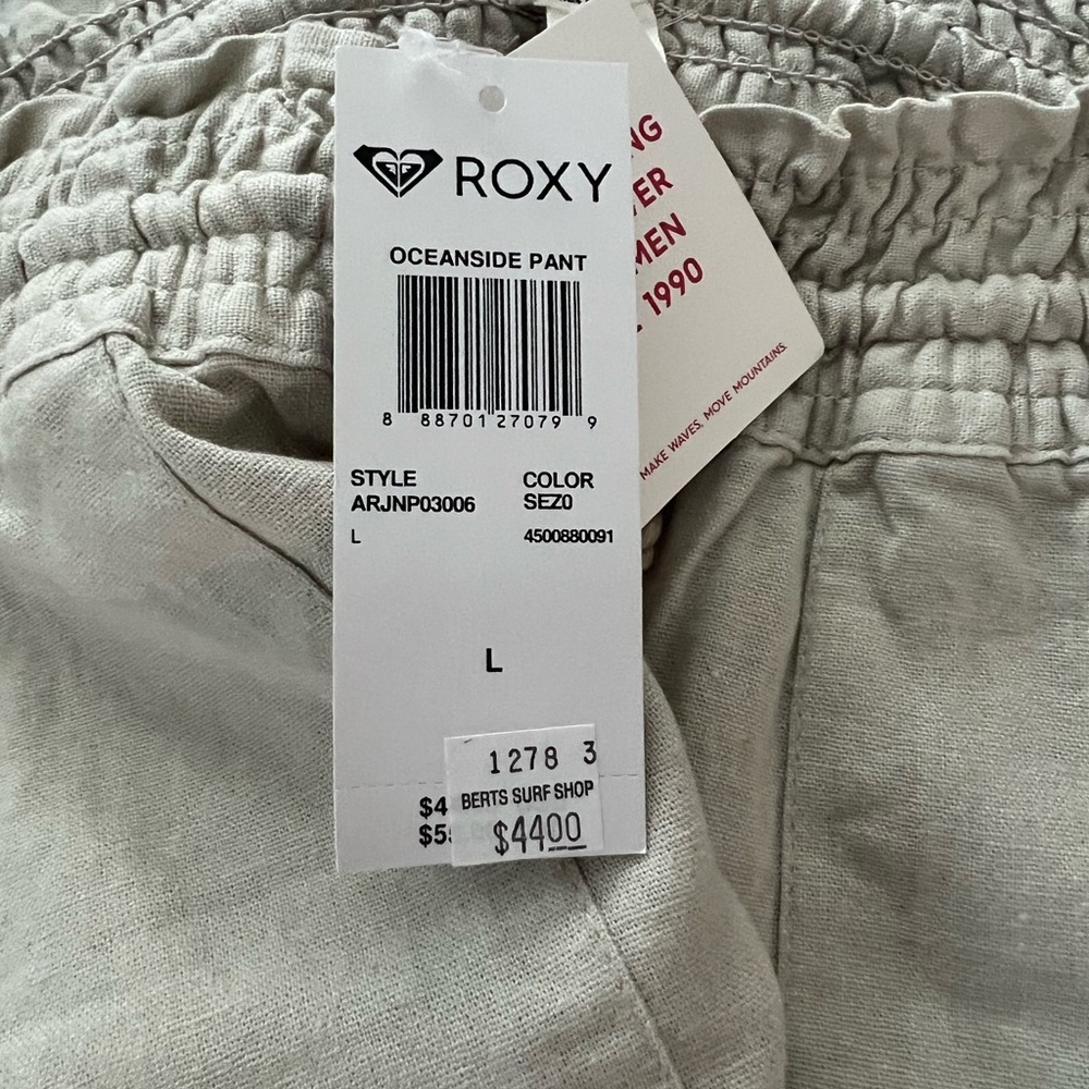 NWT linen drawstring pants size large
